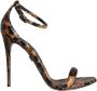 Dolce & Gabbana Luipaard Leren Riem Sandalen Brown Dames - Thumbnail 1