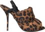 Dolce & Gabbana Luipaard Slingback Heels Sandalen Schoenen Brown Dames - Thumbnail 1