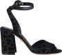 Dolce & Gabbana Luipaard Suède Hakken Sandalen Schoenen Black Dames - Thumbnail 1