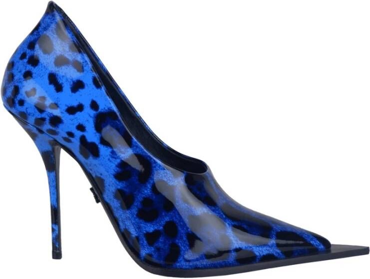 Dolce & Gabbana Luipaardprint Hakken Puntige Neus Blue Dames