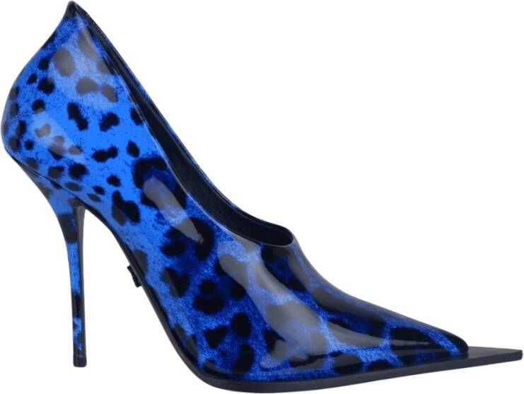 Dolce & Gabbana Luipaardprint Hakken Puntige Neus Blue Dames