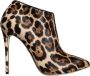 Dolce & Gabbana Luipaardprint Kalfshaar Hak Booties Brown Dames - Thumbnail 1