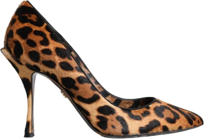 Dolce & Gabbana Luipaardprint Hakken Pumps Bruin Brown Dames