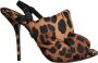 Dolce & Gabbana Luipaard Slingback Heels Sandalen Schoenen Brown Dames - Thumbnail 1