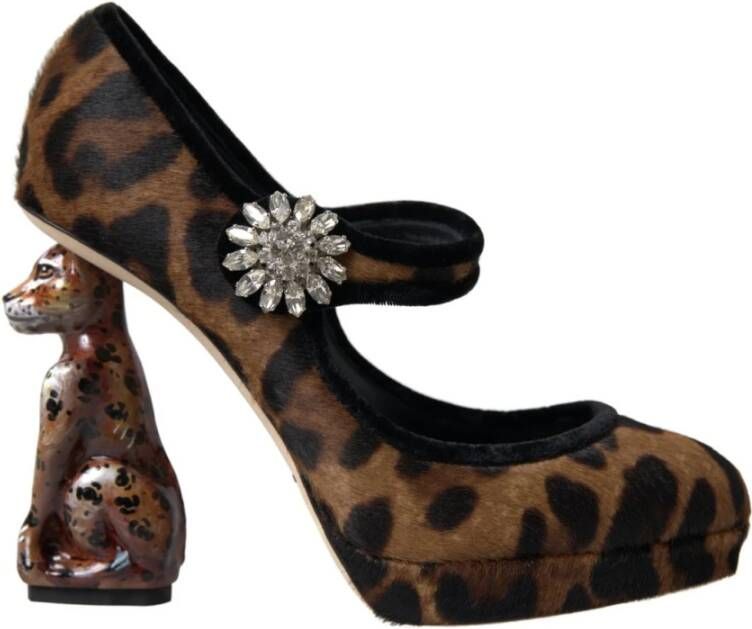 Dolce & Gabbana Luipaardpumps voor avondevenementen Brown Dames