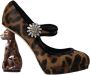 Dolce & Gabbana Luipaardpumps voor avondevenementen Brown Dames - Thumbnail 1