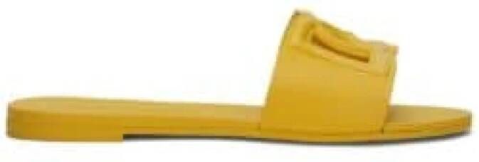 Dolce & Gabbana Luxe DG-logo slides Yellow Dames