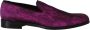 Dolce & Gabbana Luxe Jacquard Loafers Paars Zwart Purple Heren - Thumbnail 1