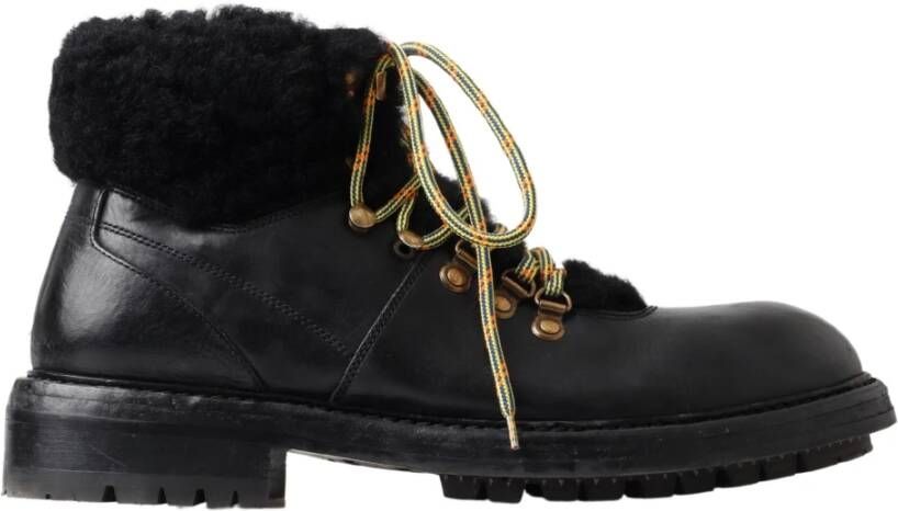 Dolce & Gabbana Luxe Shearling Laarzen Black Heren