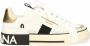 Dolce & Gabbana Luxe witte en gouden leren sneakers White Heren - Thumbnail 1