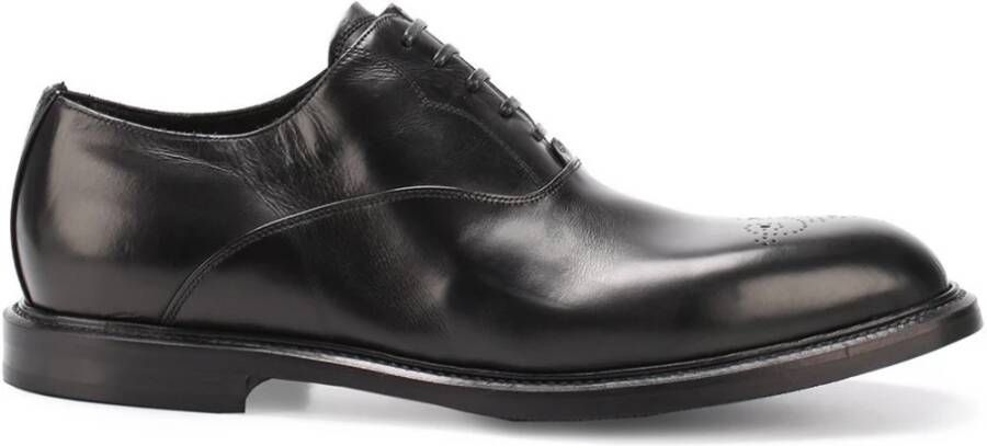 Dolce & Gabbana Marsala Lace-Up Oxfords Zwart Leer Black Heren