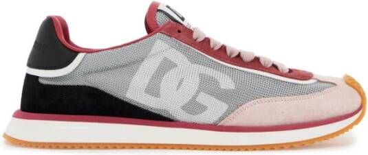 Dolce & Gabbana Mesh & Leren DG Cushion Sneakers Multicolor Dames