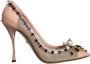 Dolce & Gabbana Mesh Versierde Hakken Leren Zool Beige Dames - Thumbnail 1