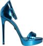 Dolce & Gabbana Metallic Blue Enkelband Hakken Blue Dames - Thumbnail 1