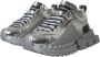 Dolce & Gabbana Metallic Finish Sneakers Super Queen Style Gray Dames - Thumbnail 1