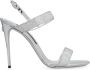 Dolce & Gabbana Metallic Leren Sandalen met Versierd Bovenwerk Gray Dames - Thumbnail 1