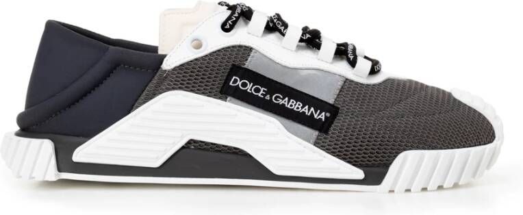 Dolce & Gabbana Metallic Pinafore Sneakers White Heren