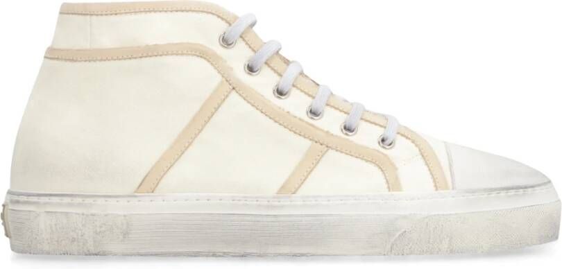 Dolce & Gabbana Mid-top Canvas Sneakers Collectie Beige Heren