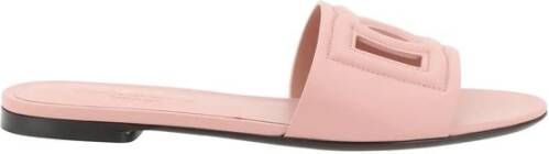 Dolce & Gabbana Millenials Leren Sandalen Pink Dames