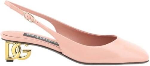 Dolce & Gabbana Moderne leren slingback-pumps Pink Dames