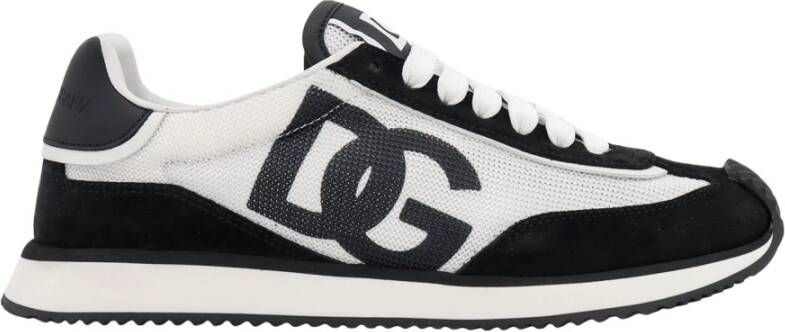 Dolce & Gabbana Monogram Sneakers met Rubberen Zool Black Dames