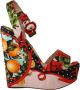 Dolce & Gabbana Multicolor Brokaat Plateauhak Sandalen Multicolor Dames - Thumbnail 15