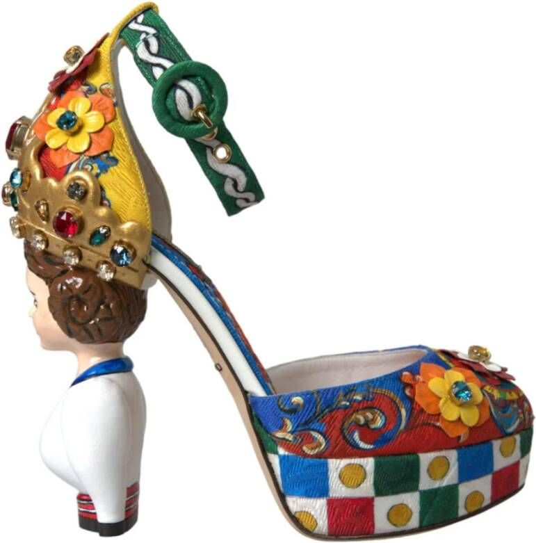 Dolce & Gabbana Multicolor Carretto Plateau Sandalen Multicolor Dames