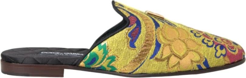 Dolce & Gabbana Multicolor Jacquard DG Logo Platte Sandalen Multicolor Dames