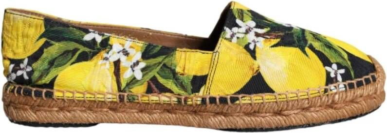 Dolce & Gabbana Multicolor Lemon Slip On Espadrilles Multicolor Dames