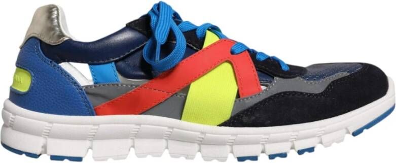 Dolce & Gabbana Multicolor Leren Sneakers met Rubberen Zool Multicolor Heren