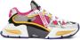 Dolce & Gabbana Womens Air Master Sneaker Roze Geel Multicolor Dames - Thumbnail 7