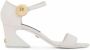 Dolce & Gabbana Nappa Leather Sandals With Geometric Heel Wit Dames - Thumbnail 1