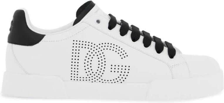 Dolce & Gabbana Nappa Leren Portofino Sneakers White Dames