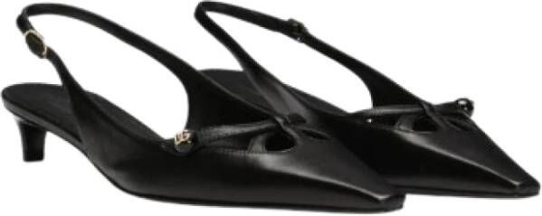 Dolce & Gabbana Nappa Silk Slingback Pumps Black Dames