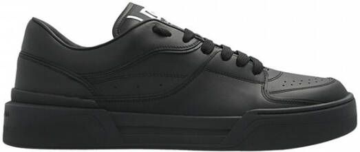 Dolce & Gabbana Roma Leren Sneakers Stijlvol en Comfortabel Black Heren