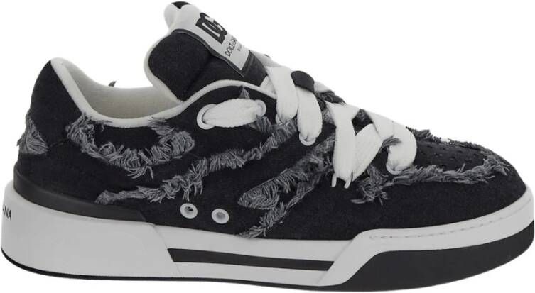 Dolce & Gabbana Zwarte Sneakers met Logo Details Black Heren