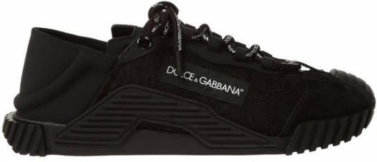 Dolce & Gabbana Zwarte Logo Veterschoenen Black Dames