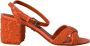 Dolce & Gabbana Oranje Pailletten Enkelband Sandalen Orange Dames - Thumbnail 1