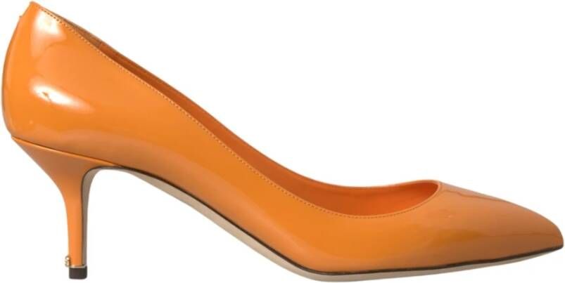 Dolce & Gabbana Oranje Patent Leren Hoge Hak Pumps Orange Dames