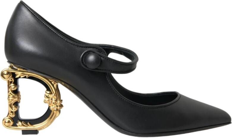 Dolce & Gabbana Ornate Heel Zwarte Pumps Black Dames