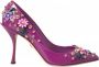 Dolce & Gabbana Paarse Lakleren Hakken met Strass Purple Dames - Thumbnail 1