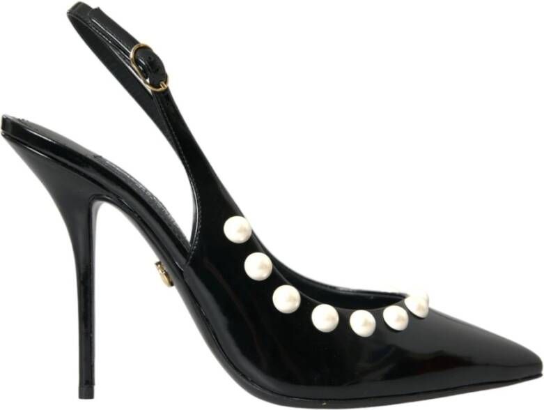 Dolce & Gabbana Parel Slingback Hakken Black Dames