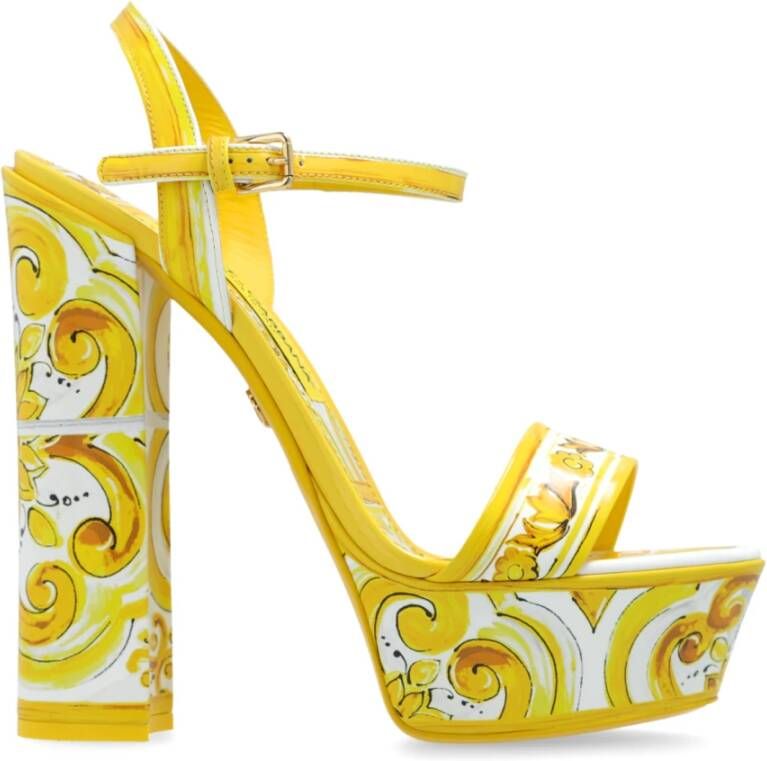 Dolce & Gabbana Plateau sandalen Yellow Dames