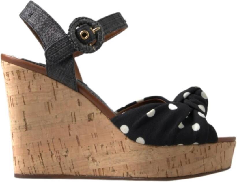 Dolce & Gabbana Verhoog je stijl met Budapester Wedges Black Dames