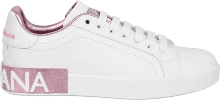 Dolce & Gabbana Portofino Appliqué Sneakers White Dames