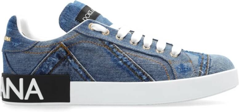 Dolce & Gabbana Portofino denim sneakers Blue Dames