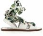 Dolce & Gabbana Bloemenprint Enkelwikkel Sandalen Multicolor Dames - Thumbnail 1