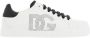 Dolce & Gabbana Portofino Leren Sneakers met Geperforeerd Logo White Heren - Thumbnail 1