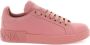 Dolce & Gabbana Portofino Leren Sneakers Pink Dames - Thumbnail 11