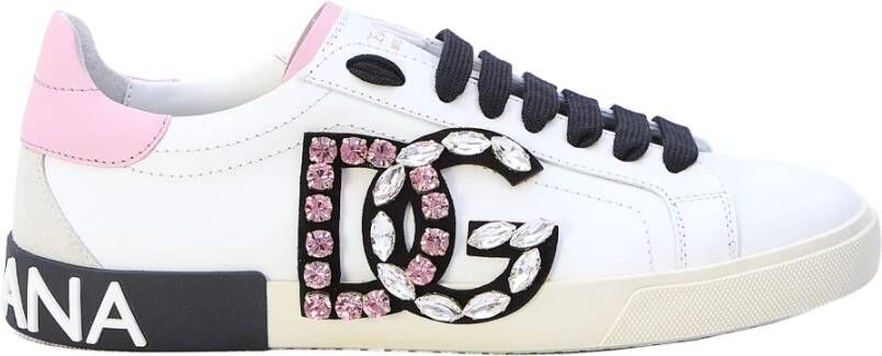 Dolce & Gabbana Portofino Sneakers Made in Italy 100% Leer Multicolor Dames